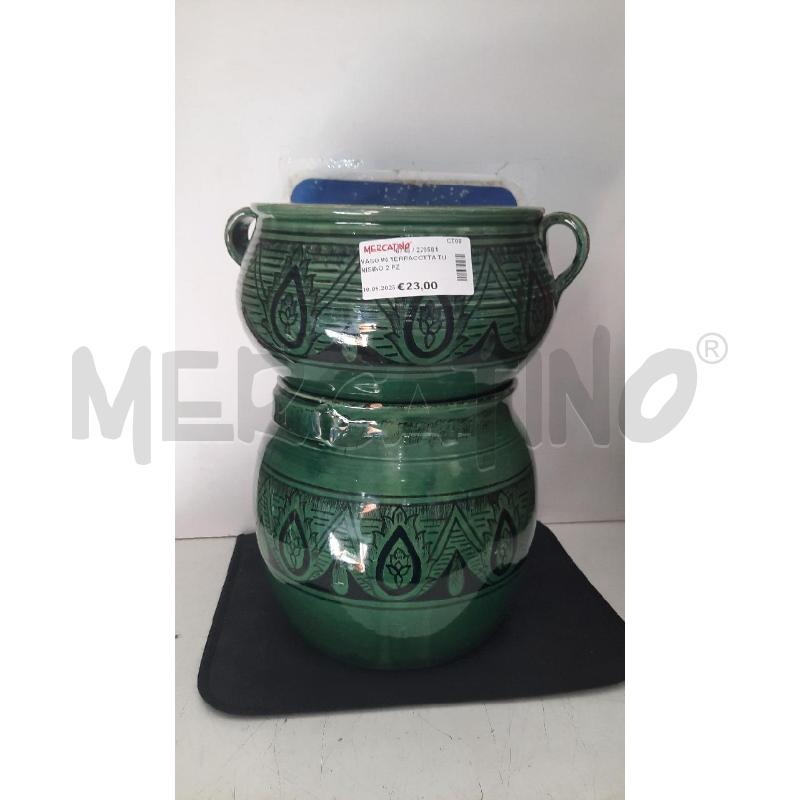 VASO IN TERRACOTTA TUNISINO 2 PZ | Mercatino dell'Usato Catania stazione centrale 1