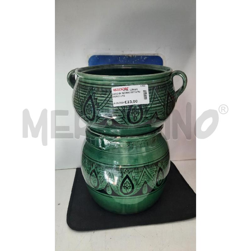 VASO IN TERRACOTTA TUNISINO 2 PZ | Mercatino dell'Usato Catania stazione centrale 2