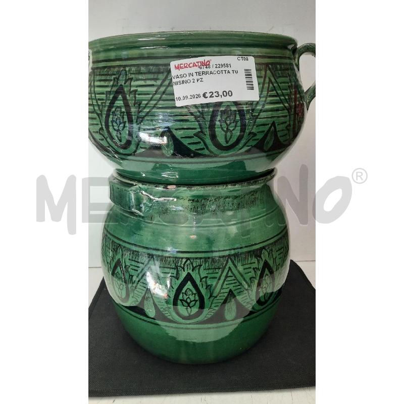 VASO IN TERRACOTTA TUNISINO 2 PZ | Mercatino dell'Usato Catania stazione centrale 4