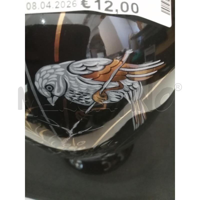 VASO NERO  CON FIORI STAMPATI  | Mercatino dell'Usato Catania stazione centrale 3