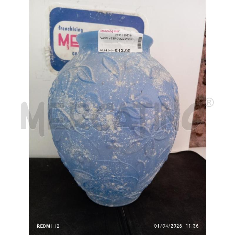 VASO VETRO AZZURRO | Mercatino dell'Usato Catania stazione centrale 3