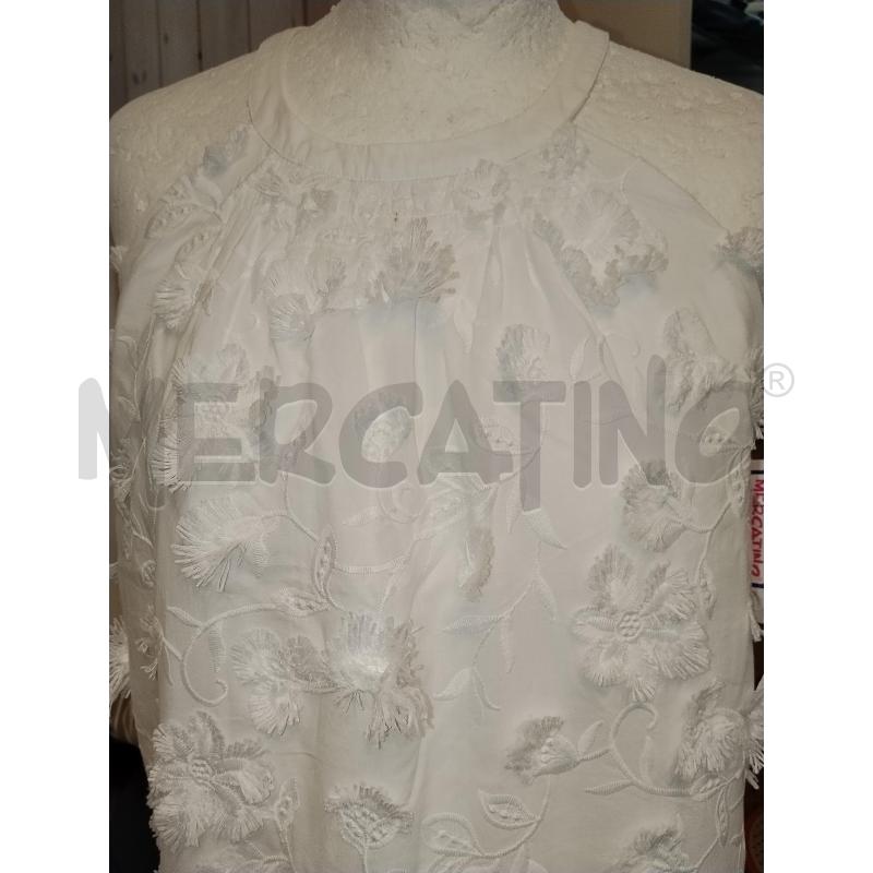 VESTITO DONNA ANN TAYLOR BIANCO CON APPLICAZIONI A FANTASIA | Mercatino dell'Usato Catania stazione centrale 4