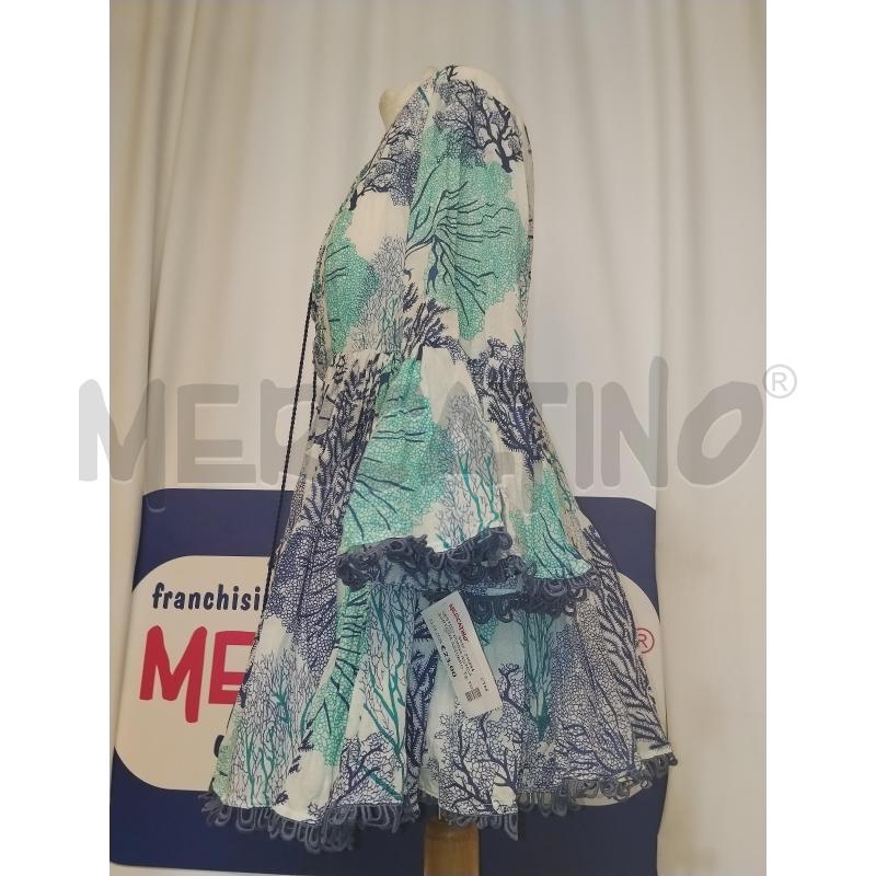 VESTITO DONNA ANTICA SARTORIA AZZURRO A FANTASIA | Mercatino dell'Usato Catania stazione centrale 2