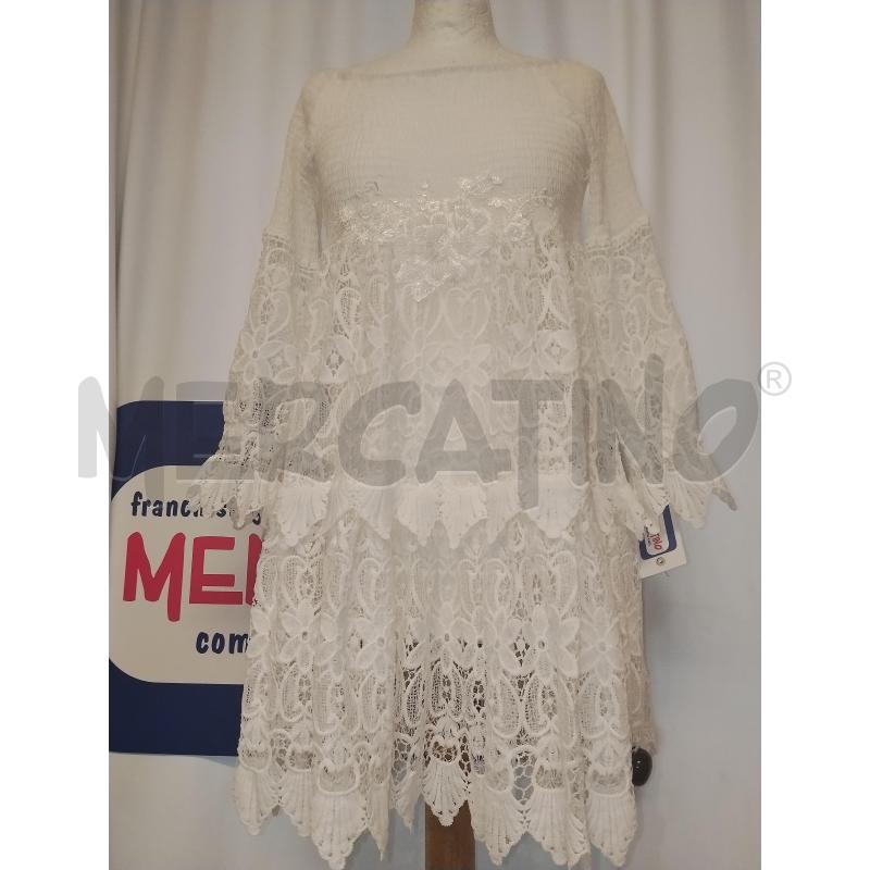 VESTITO DONNA ANTICA SARTORIA BIANCO TRAFORATO | Mercatino dell'Usato Catania stazione centrale 1
