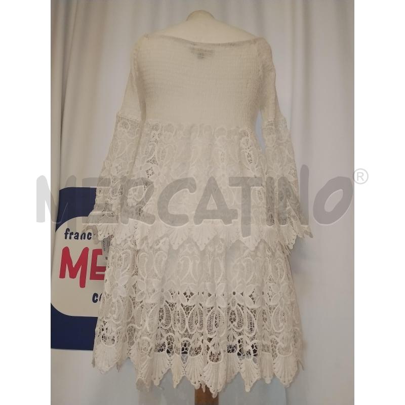 VESTITO DONNA ANTICA SARTORIA BIANCO TRAFORATO | Mercatino dell'Usato Catania stazione centrale 3