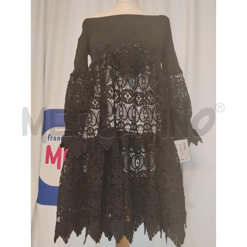 VESTITO DONNA ANTICA SARTORIA NERO TRAFORATO | Mercatino dell'Usato Catania stazione centrale 1