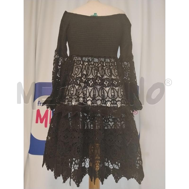 VESTITO DONNA ANTICA SARTORIA NERO TRAFORATO | Mercatino dell'Usato Catania stazione centrale 3
