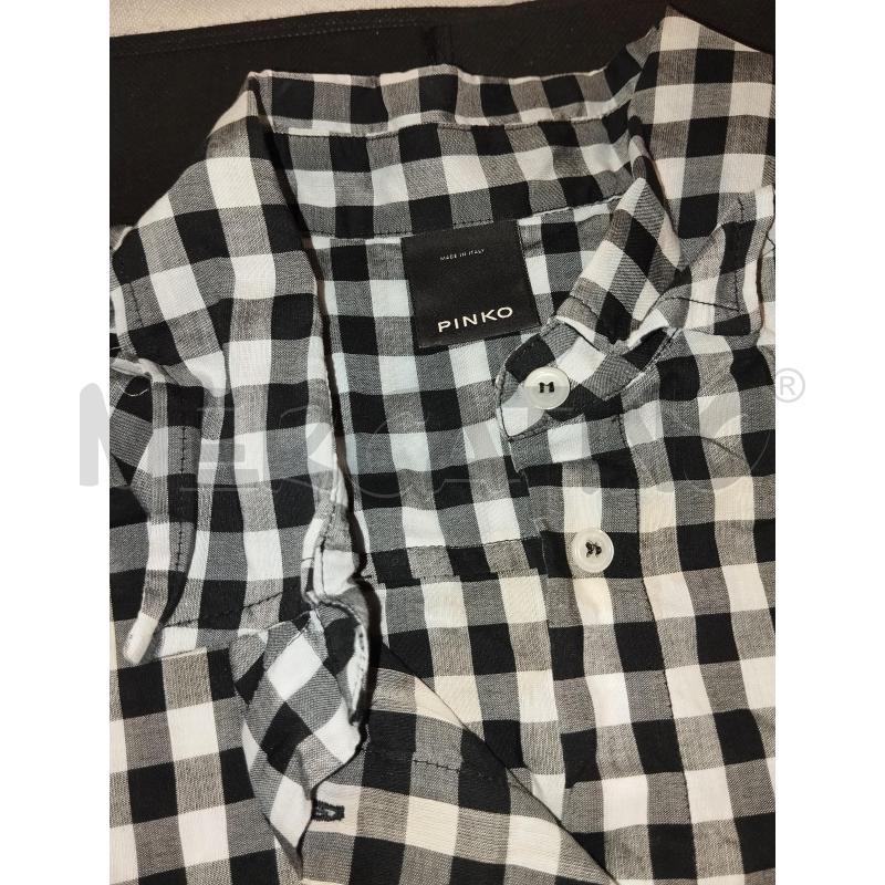 VESTITO DONNA A CAMICIA PINKO NERO E BIANCO  | Mercatino dell'Usato Catania stazione centrale 4
