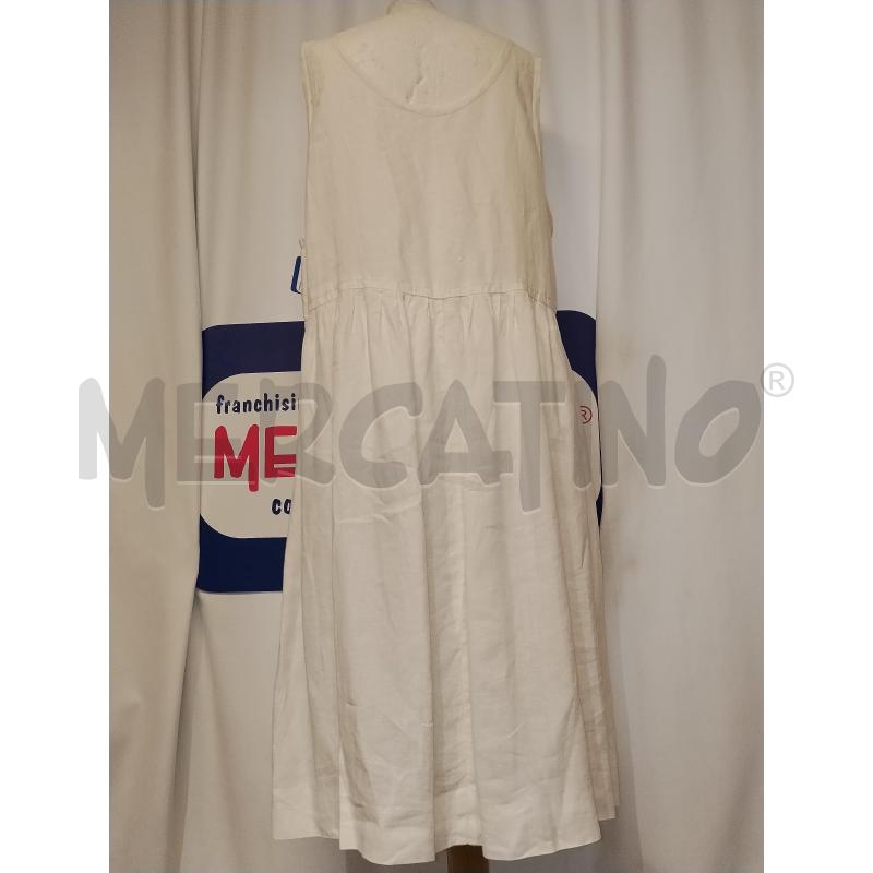 VESTITO DONNA BIANCO IN LINO  | Mercatino dell'Usato Catania stazione centrale 3