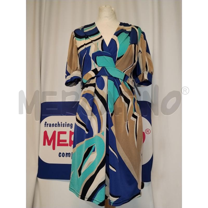VESTITO DONNA BUGATTI BLU A FANTASIA | Mercatino dell'Usato Catania stazione centrale 1