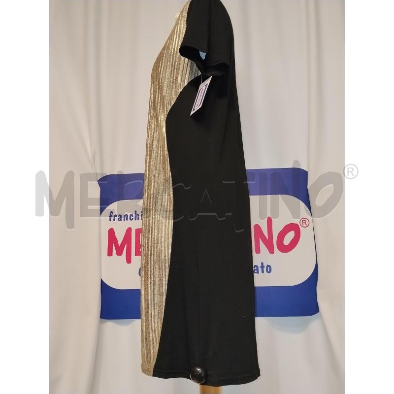 VESTITO DONNA CACHE CACHE NERO EFFETTO DORATO E ARGENTATO | Mercatino dell'Usato Catania stazione centrale 2