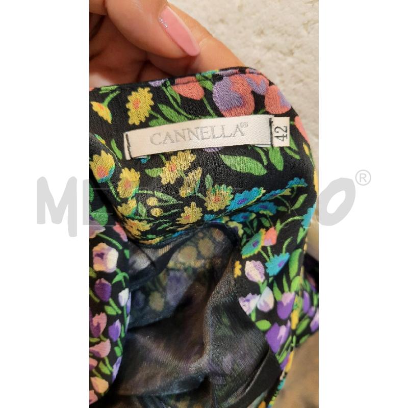 VESTITO DONNA CANNELLA NERO A FIORI | Mercatino dell'Usato Catania stazione centrale 4