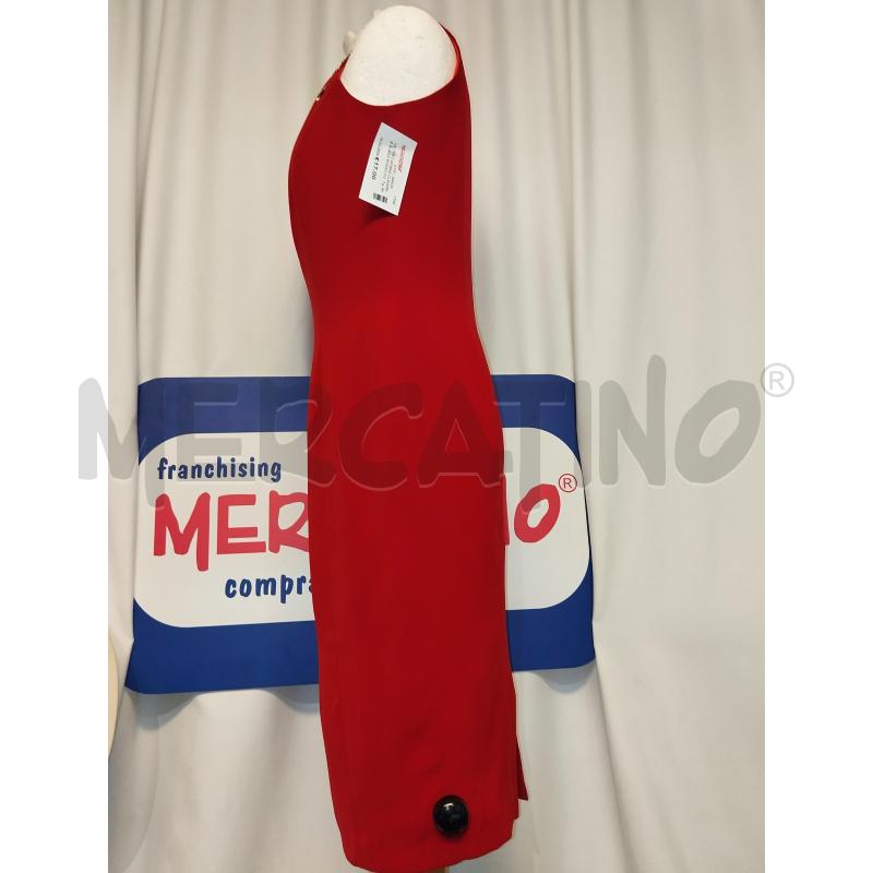 VESTITO DONNA CLAUDINE ALBAZ ROSSO CON APPLICAZIONE STRASS | Mercatino dell'Usato Catania stazione centrale 2
