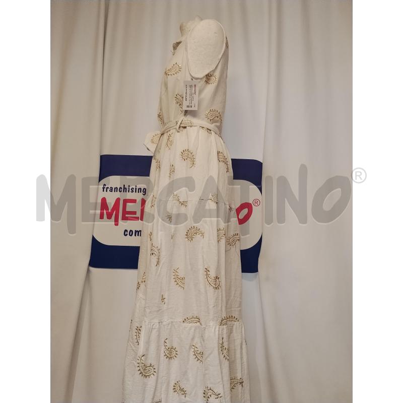 VESTITO DONNA COSMODA BIANCO A FANTASIA BEIGE | Mercatino dell'Usato Catania stazione centrale 2