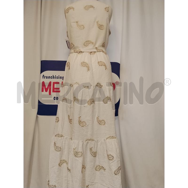 VESTITO DONNA COSMODA BIANCO A FANTASIA BEIGE | Mercatino dell'Usato Catania stazione centrale 3