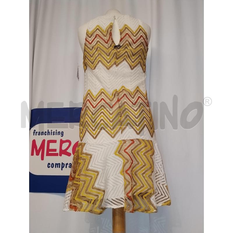 VESTITO DONNA COVERI COLLECTION BIANCO A FANTASIA BEIGE | Mercatino dell'Usato Catania stazione centrale 3