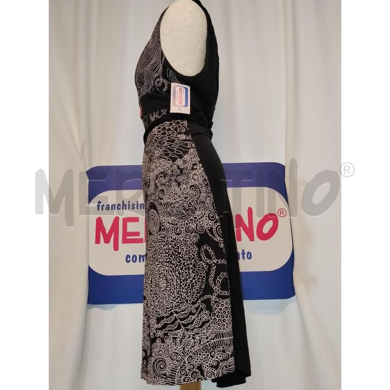 VESTITO DONNA DESIGUAL NERO A FANTASIA | Mercatino dell'Usato Catania stazione centrale 2