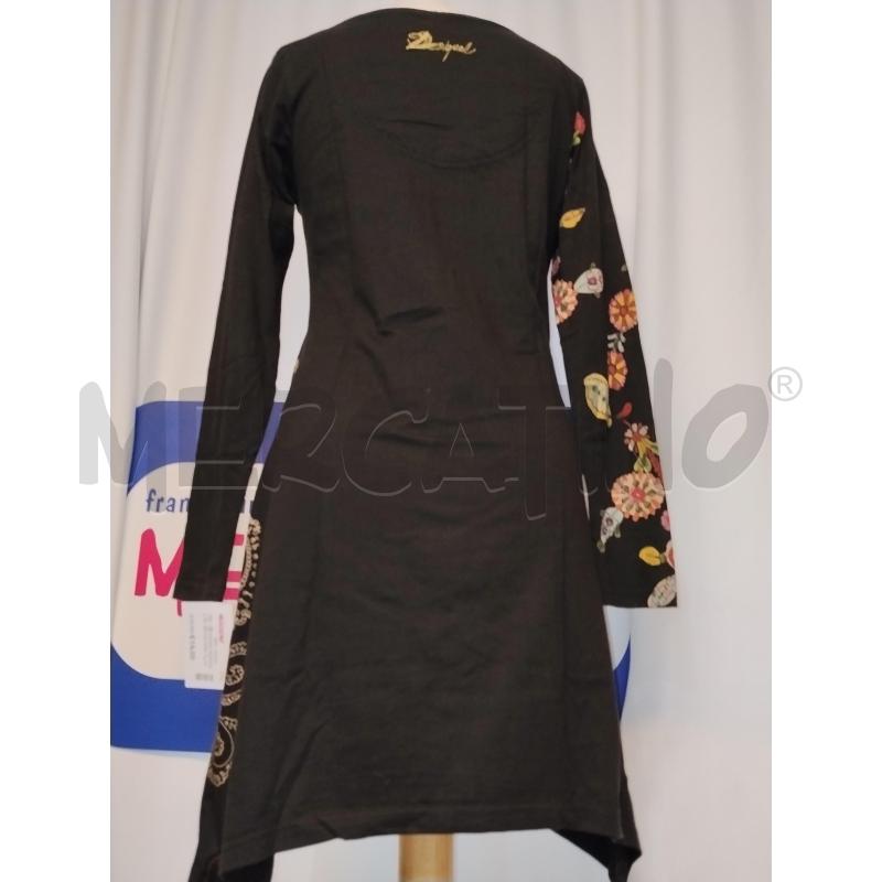 VESTITO DONNA DESIGUAL NERO CON FIORI ROSSI | Mercatino dell'Usato Catania stazione centrale 3