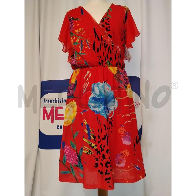 VESTITO DONNA DESIGUAL ROSSO  A FANTASIA  | Mercatino dell'Usato Catania stazione centrale 1