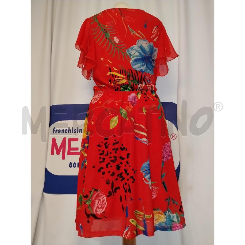 VESTITO DONNA DESIGUAL ROSSO  A FANTASIA  | Mercatino dell'Usato Catania stazione centrale 3