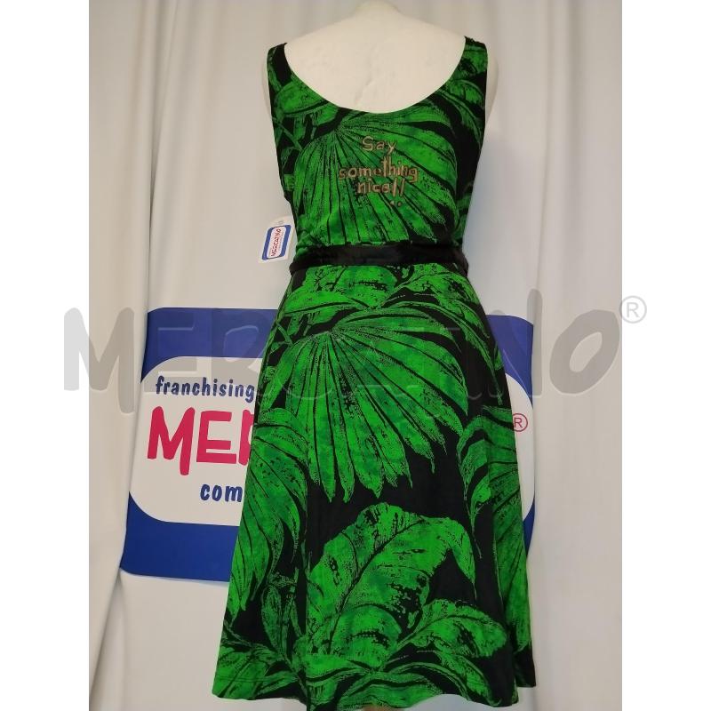 VESTITO DONNA DESIGUAL VERDE A FANTASIA | Mercatino dell'Usato Catania stazione centrale 3