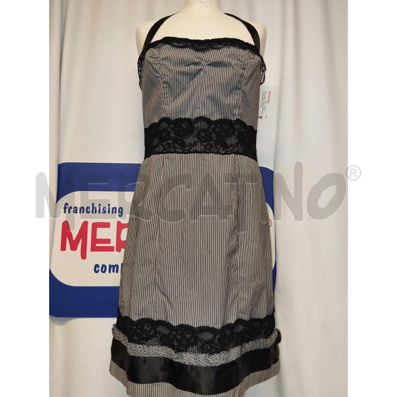 VESTITO DONNA GERMANO ZAMA NERO E BIANCO A RIGHE  | Mercatino dell'Usato Catania stazione centrale 1