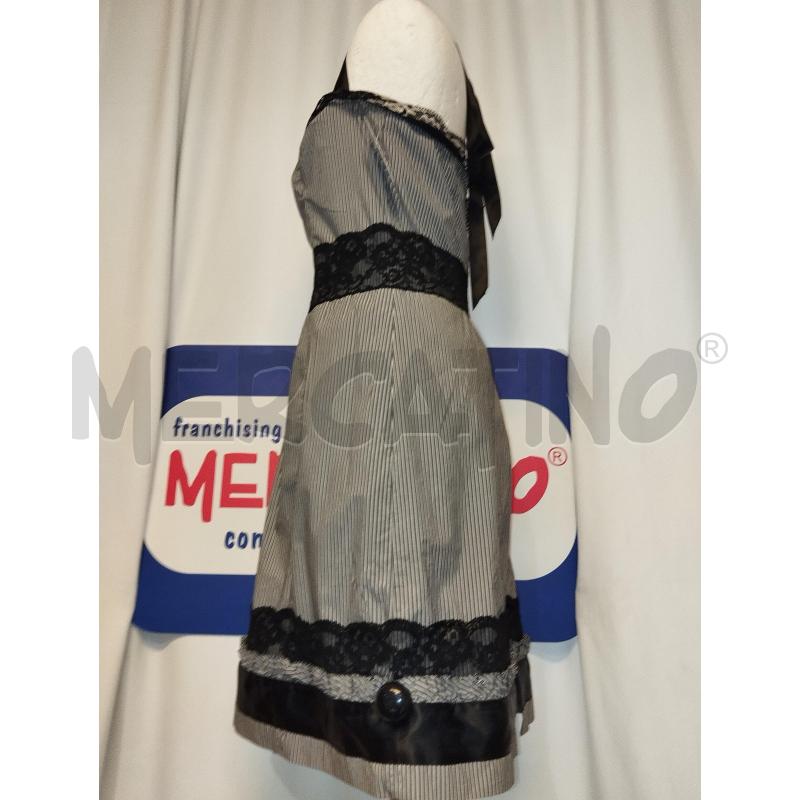 VESTITO DONNA GERMANO ZAMA NERO E BIANCO A RIGHE  | Mercatino dell'Usato Catania stazione centrale 2
