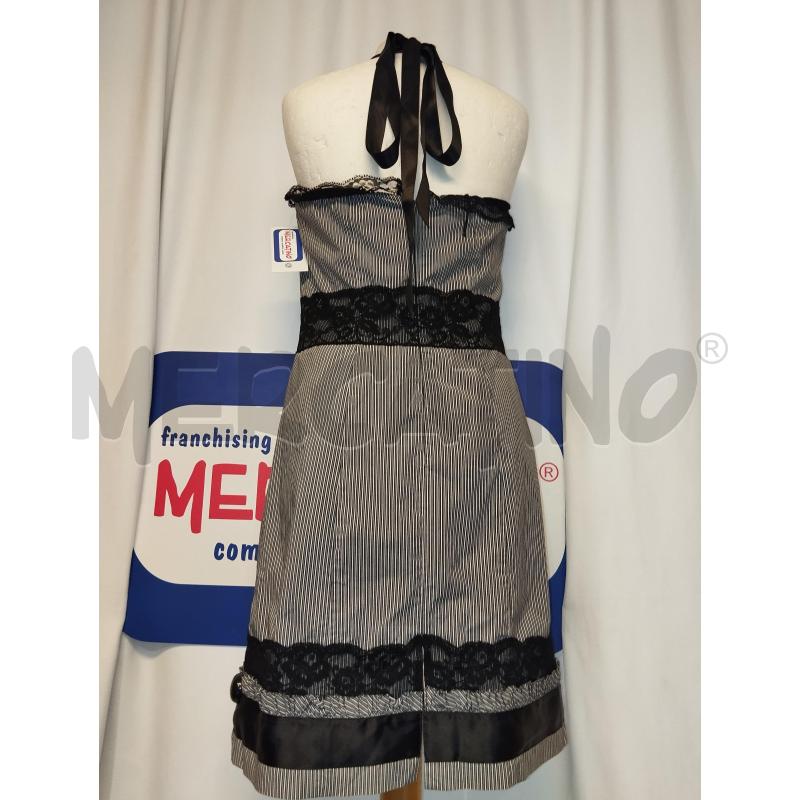 VESTITO DONNA GERMANO ZAMA NERO E BIANCO A RIGHE  | Mercatino dell'Usato Catania stazione centrale 3