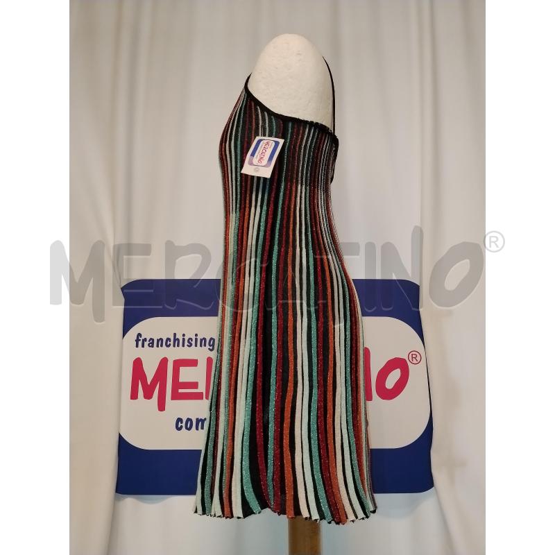 VESTITO DONNA KONTATTO  NERO A RIGHE COLORATO  | Mercatino dell'Usato Catania stazione centrale 2