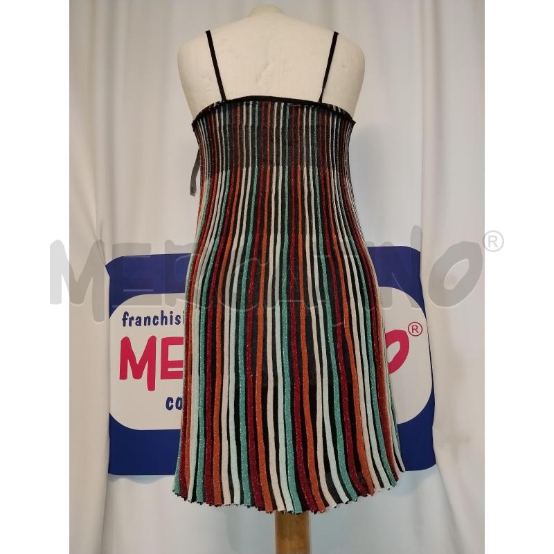 VESTITO DONNA KONTATTO  NERO A RIGHE COLORATO  | Mercatino dell'Usato Catania stazione centrale 3