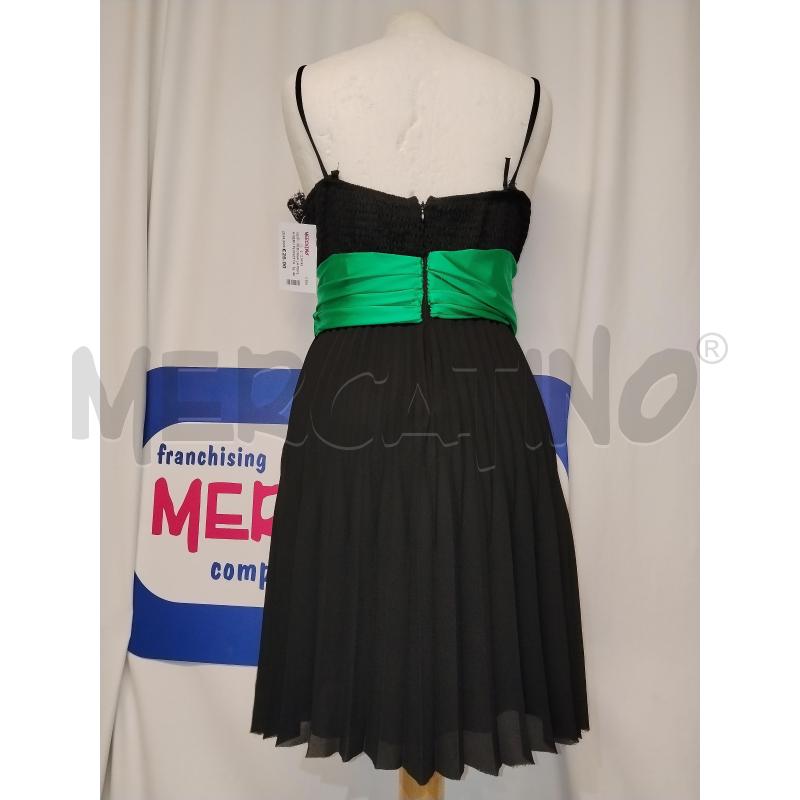 VESTITO DONNA LA PERLA NERO PLISSETTATO CON CINTURA VERDE | Mercatino dell'Usato Catania stazione centrale 3