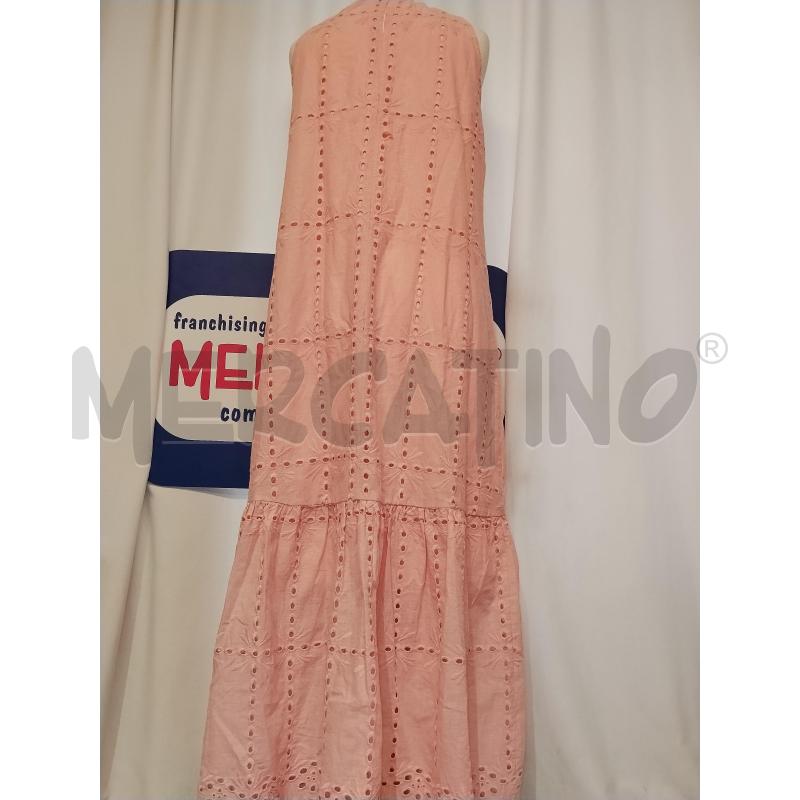 VESTITO DONNA LUNGO ROSA PIZZO SAN GALLO  | Mercatino dell'Usato Catania stazione centrale 3