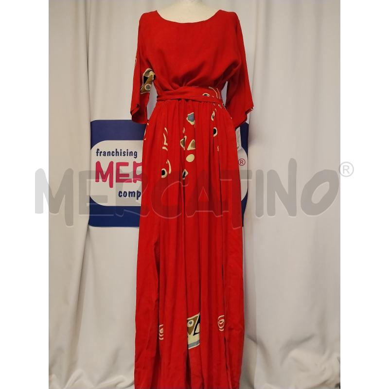 VESTITO DONNA LUNGO ROSSO DEA FANTASIA ETNICA  | Mercatino dell'Usato Catania stazione centrale 1