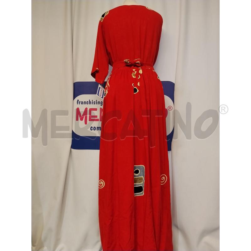 VESTITO DONNA LUNGO ROSSO DEA FANTASIA ETNICA  | Mercatino dell'Usato Catania stazione centrale 3