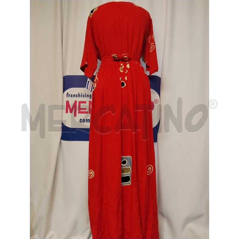 VESTITO DONNA LUNGO ROSSO DEA FANTASIA ETNICA  | Mercatino dell'Usato Catania stazione centrale 4