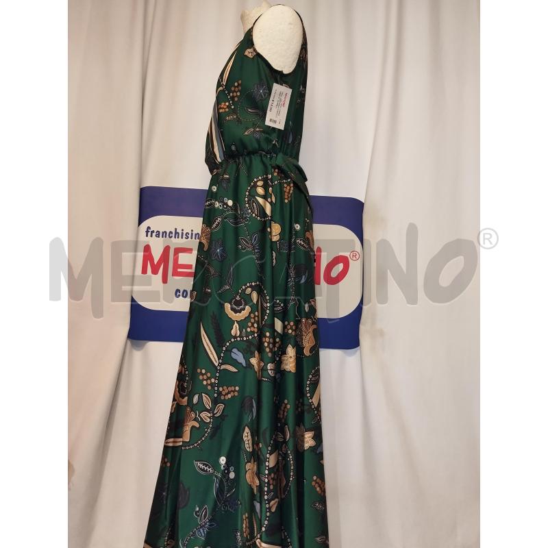 VESTITO DONNA LUNGO SOIREVE  VERDE A FANTASIA  | Mercatino dell'Usato Catania stazione centrale 2