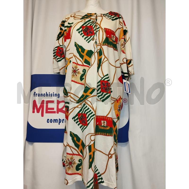 VESTITO DONNA MARINA RINALDI BIANCO A FANTASIA  | Mercatino dell'Usato Catania stazione centrale 1