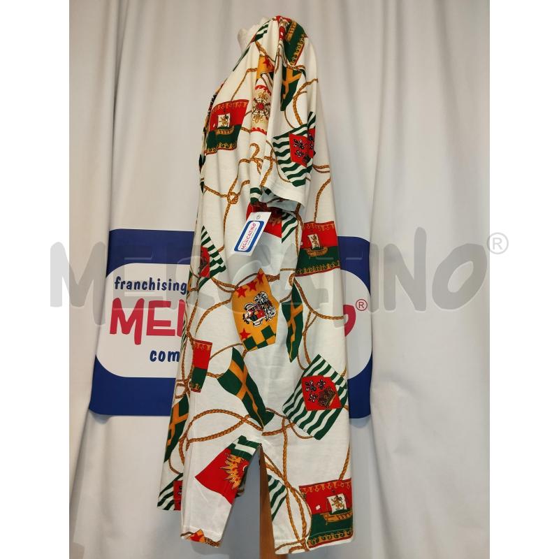 VESTITO DONNA MARINA RINALDI BIANCO A FANTASIA  | Mercatino dell'Usato Catania stazione centrale 2