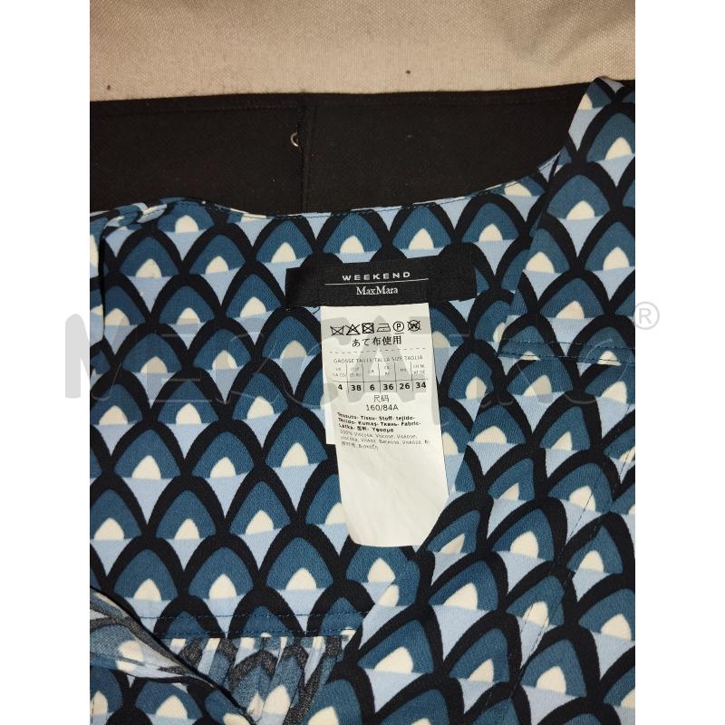 VESTITO DONNA MAXMARA WEEKEND A FANTASIA BLU AZZURRO | Mercatino dell'Usato Catania stazione centrale 4