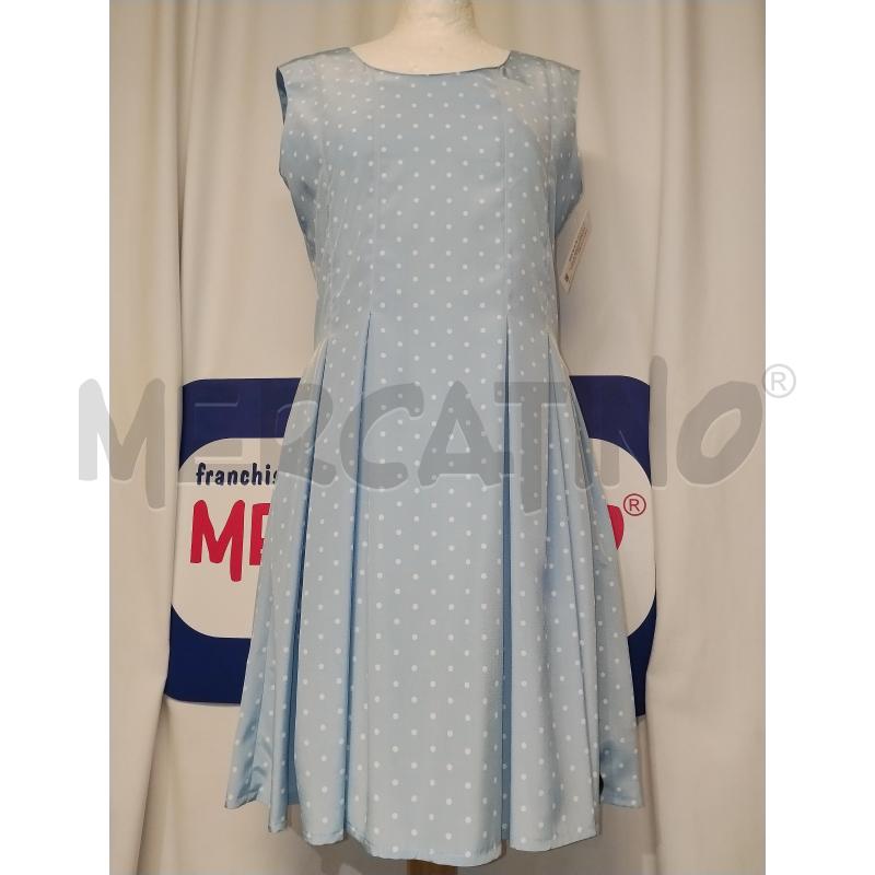 VESTITO DONNA MISAKY AZZURRO A POIS BIANCO | Mercatino dell'Usato Catania stazione centrale 1