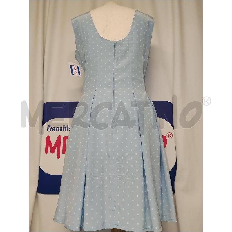 VESTITO DONNA MISAKY AZZURRO A POIS BIANCO | Mercatino dell'Usato Catania stazione centrale 3