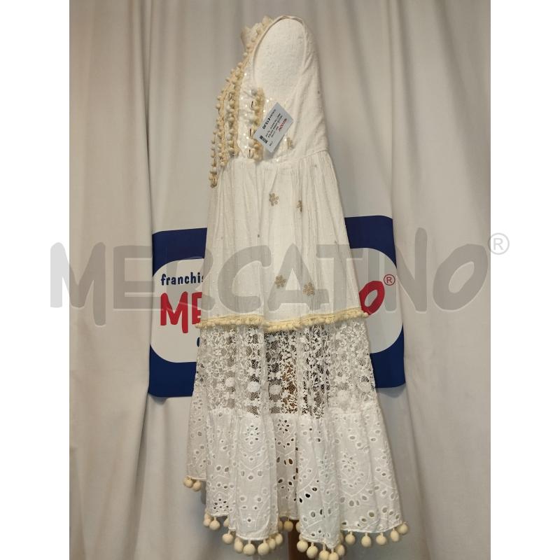VESTITO DONNA MOCHI BIANCO RICAMATO  | Mercatino dell'Usato Catania stazione centrale 2
