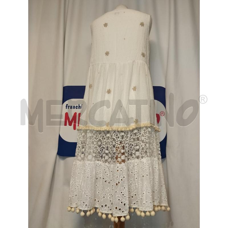 VESTITO DONNA MOCHI BIANCO RICAMATO  | Mercatino dell'Usato Catania stazione centrale 3