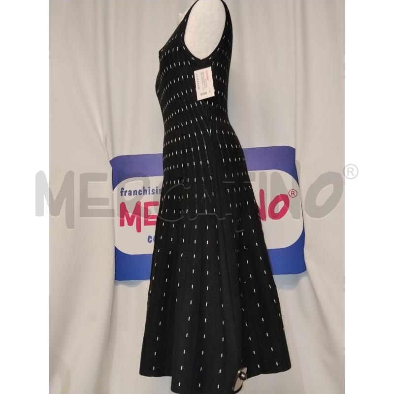 VESTITO DONNA MOTIVI NERO E QUADRATI BIANCHI | Mercatino dell'Usato Catania stazione centrale 2