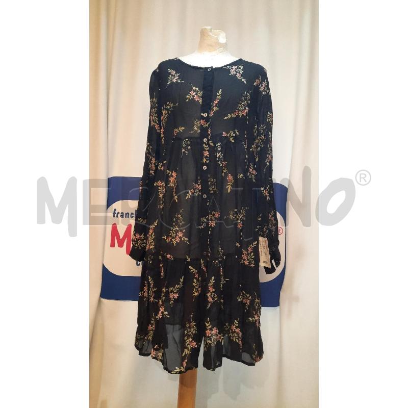 VESTITO DONNA NERO A FIORI  SERAPHINE  | Mercatino dell'Usato Catania stazione centrale 1