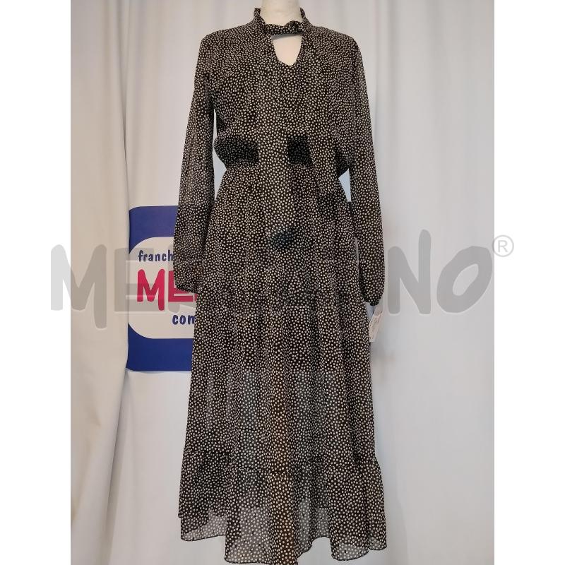 VESTITO DONNA NERO A POIS BIANCO MANICA LUNGA | Mercatino dell'Usato Catania stazione centrale 1