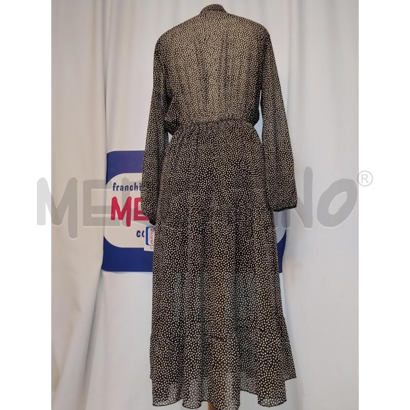 VESTITO DONNA NERO A POIS BIANCO MANICA LUNGA | Mercatino dell'Usato Catania stazione centrale 3