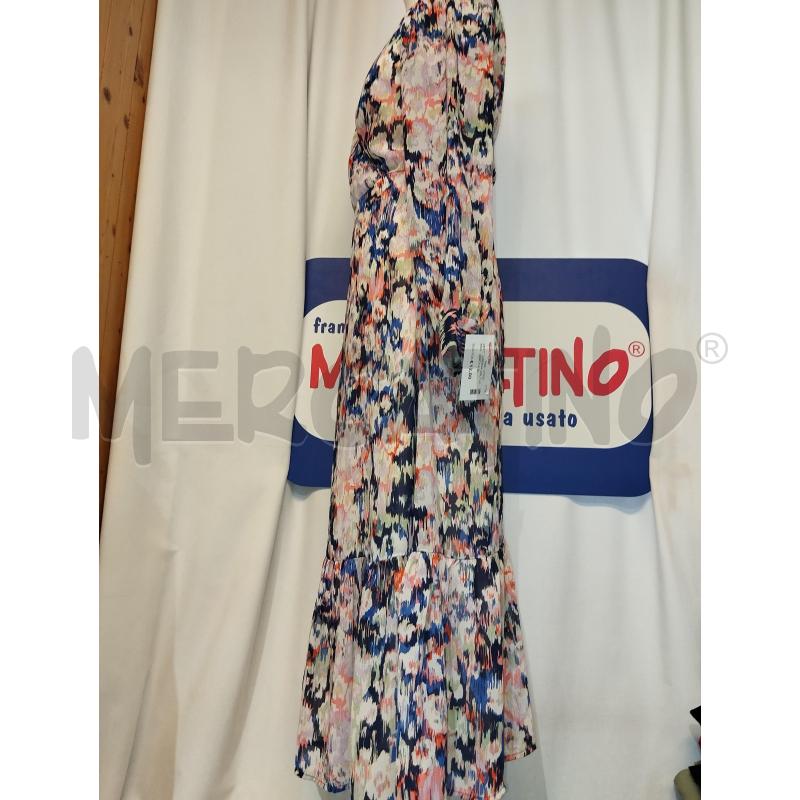VESTITO DONNA ONLY LUNGO  BIANCO E BLU A FANTASIA  | Mercatino dell'Usato Catania stazione centrale 2