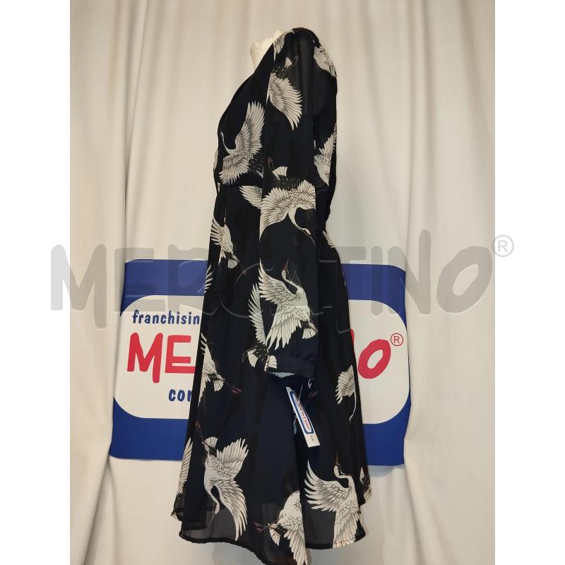 VESTITO DONNA ONLY NERO A FANTASIA CON CIGNI  | Mercatino dell'Usato Catania stazione centrale 2
