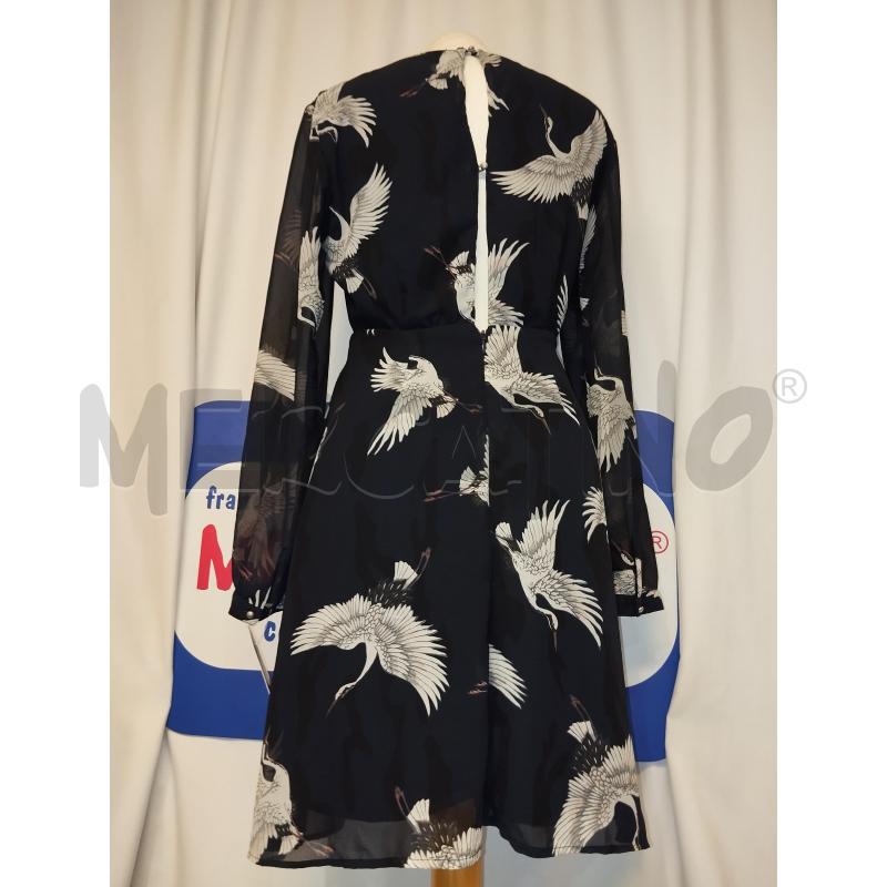 VESTITO DONNA ONLY NERO A FANTASIA CON CIGNI  | Mercatino dell'Usato Catania stazione centrale 3